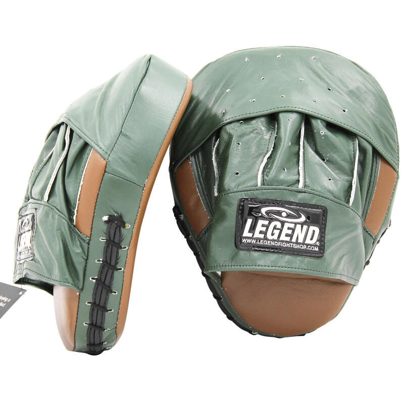 Pro Line Focus Pads Stootkussen Army/Bruin Leer - Gemaakt van runderleder -