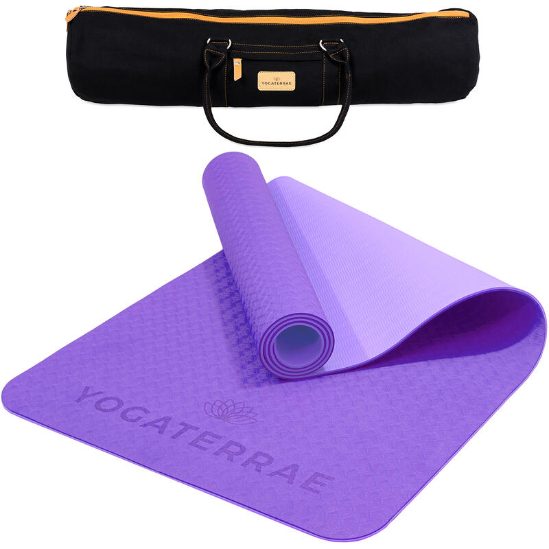 de Yoga TPE Coral + Correa + Bolsa | Decathlon