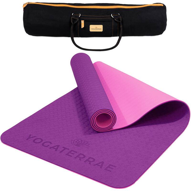 Oblongo cultura Sencillez Esterilla de Yoga TPE Coral Bordeaux + Correa + Bolsa de transporte | Decathlon Oblongo cultura Sencillez Esterilla de Yoga TPE Coral Bordeaux + Correa + Bolsa de transporte | Decathlon