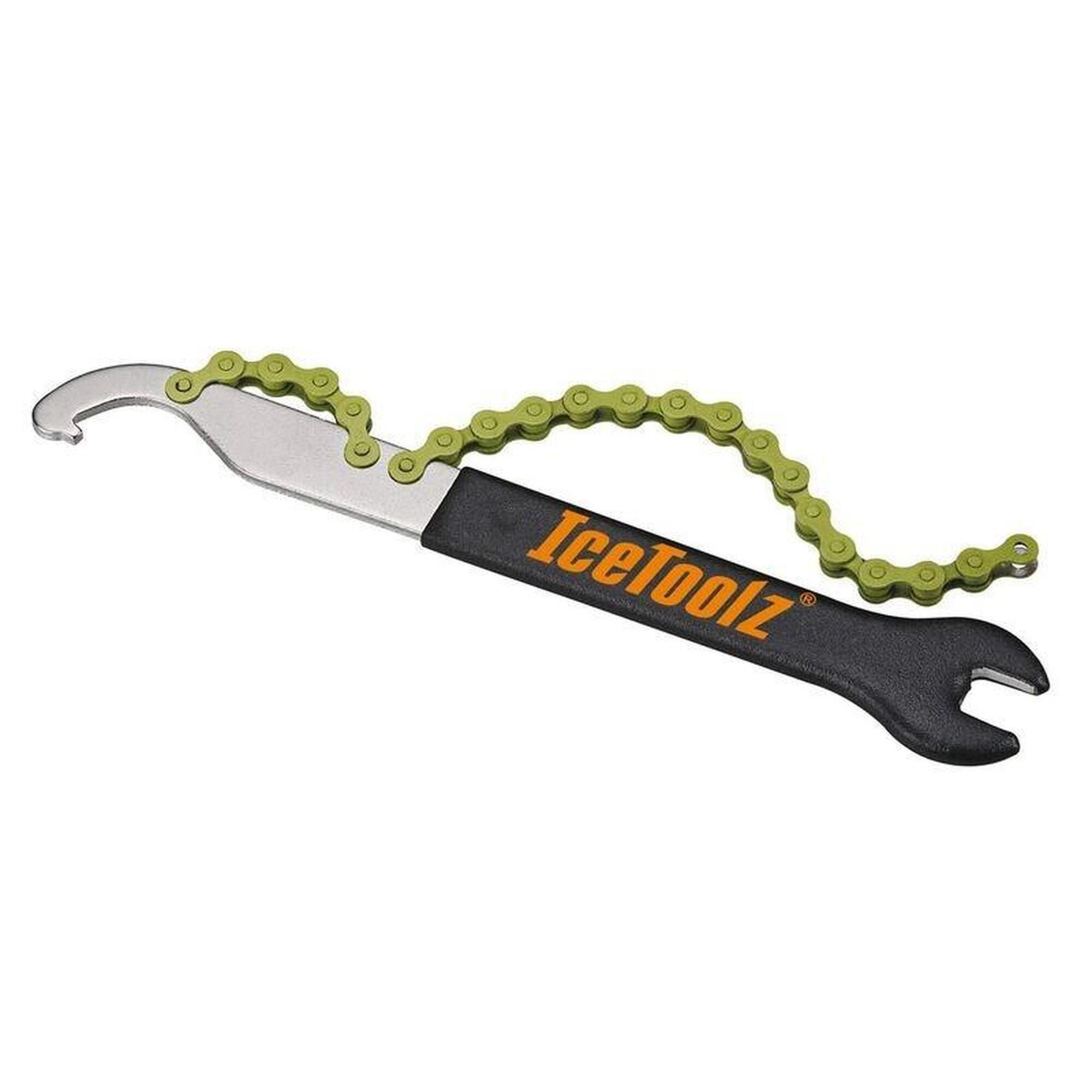 Pedaalsleutel met haak en freewheelafnemer 1/2 x 1/8" IceToolz 34S2 2/2