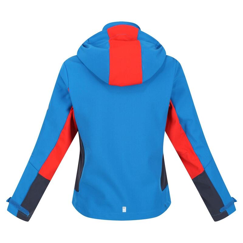 Acidity V Veste de marche softshell zippée pour enfant - Bleu