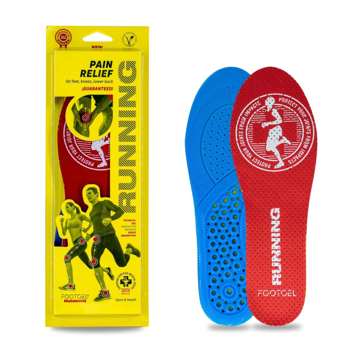 Einlegesohlen Running Technical - Eukalyptusduft - Rot 2/5