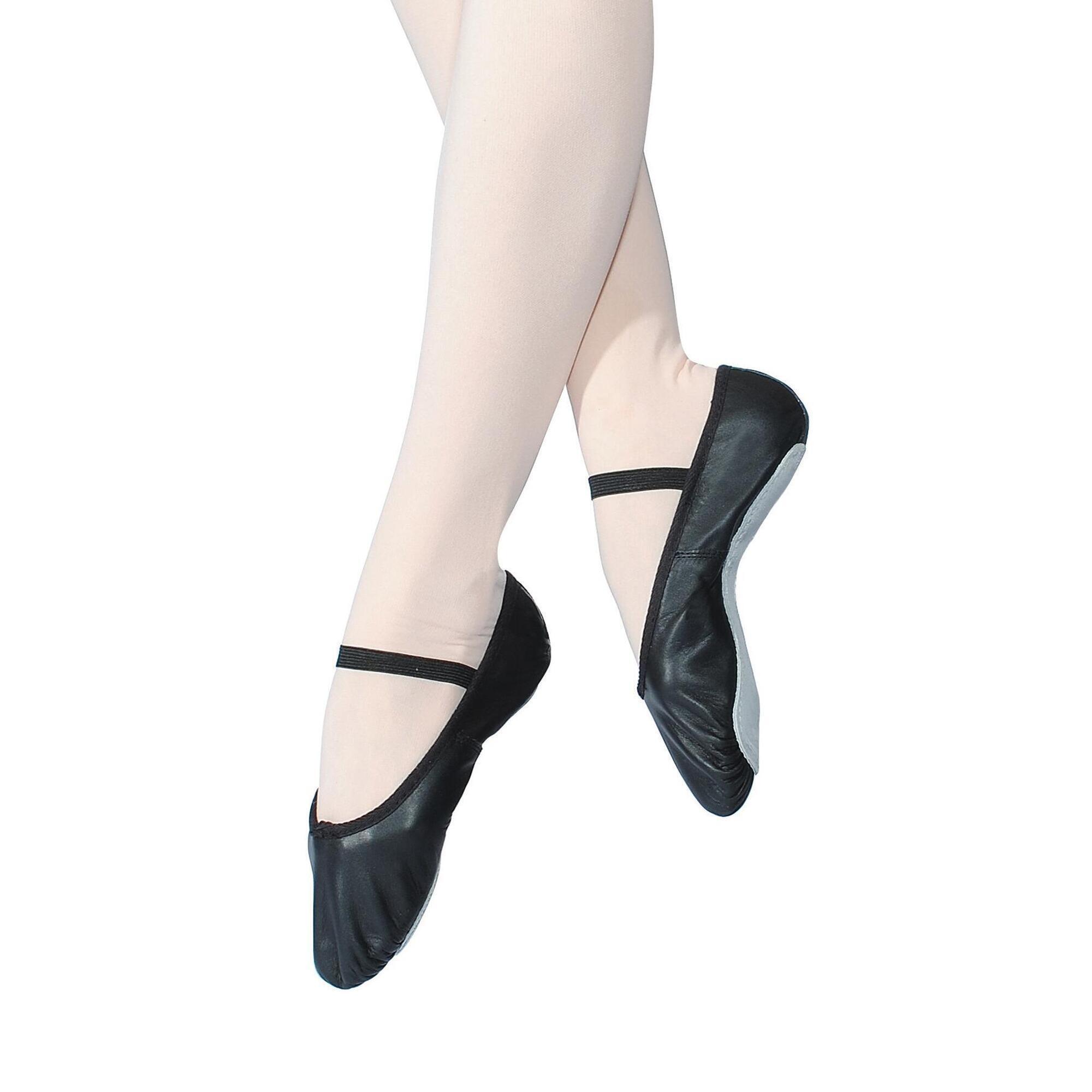 Roch Valley Ophelia Full Sole Leather Ballet Shoes Black ROCH