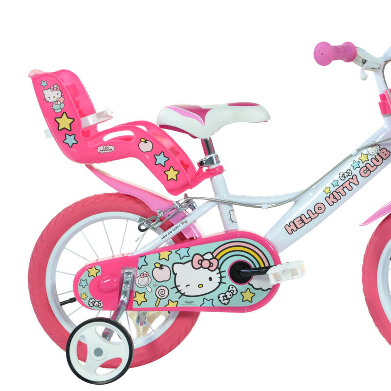 Bicicleta Niños 14 Pulgadas Hello Kitty blanco 4-6 años