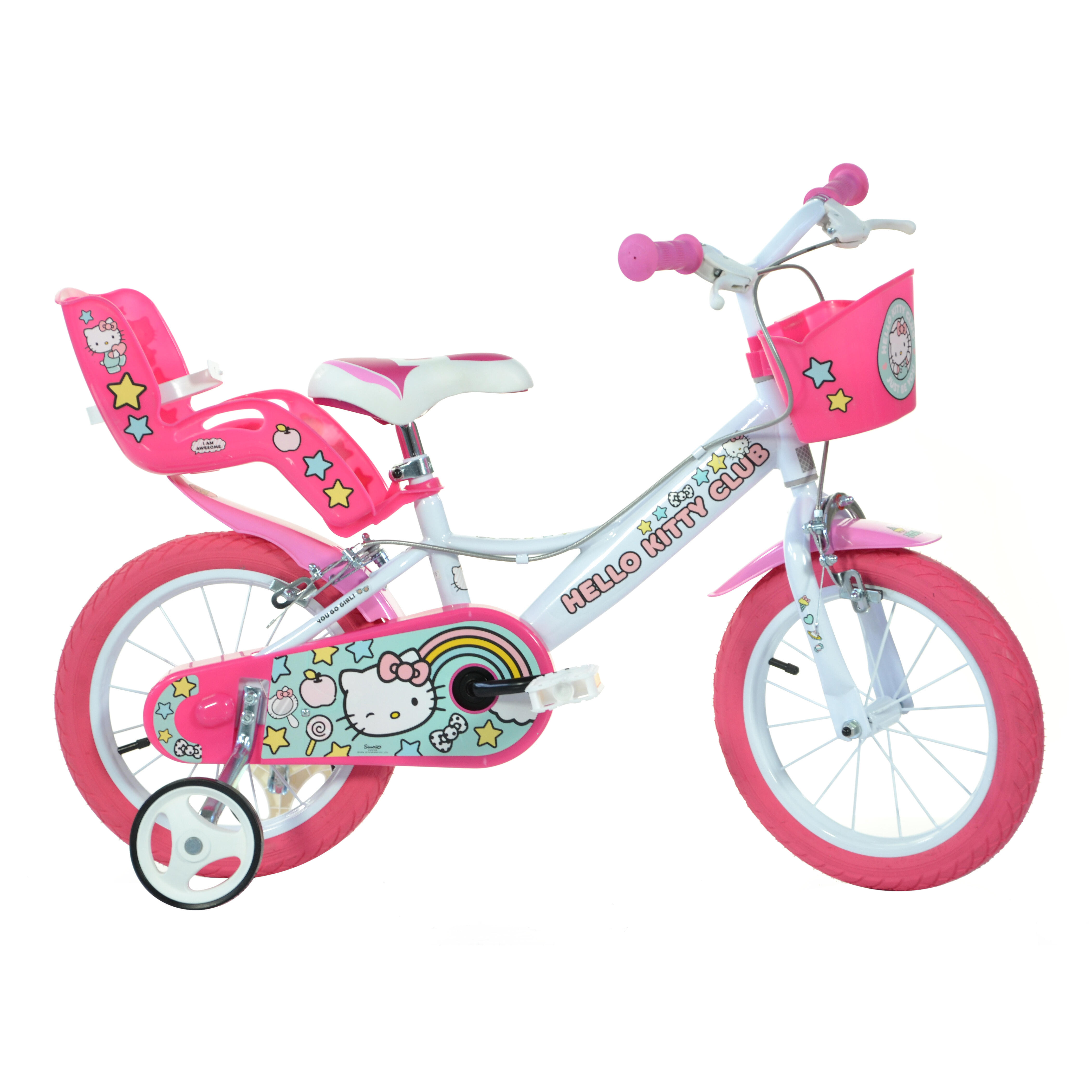 Bicicleta Ninos 14 Pulgadas Hello Kitty blanco 4 6 anos Decathlon