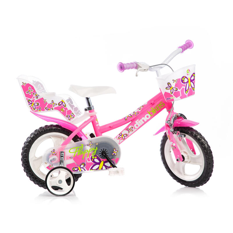 Bicicleta Niños 12 Pulgadas Happy rosado 3-5 años