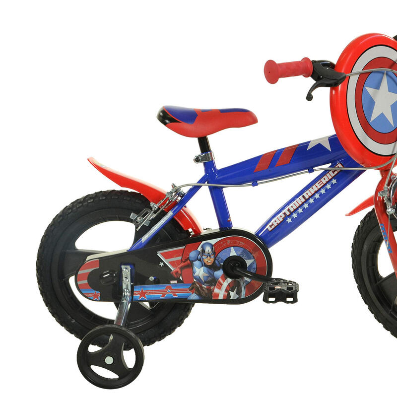 Bicicleta niño 16 pulgadas Marvel Captain America azul 5-7 años