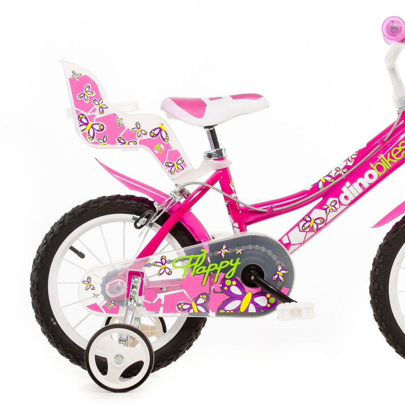 Bicicleta niña 16 pulgadas Happy rosado 5-7 años