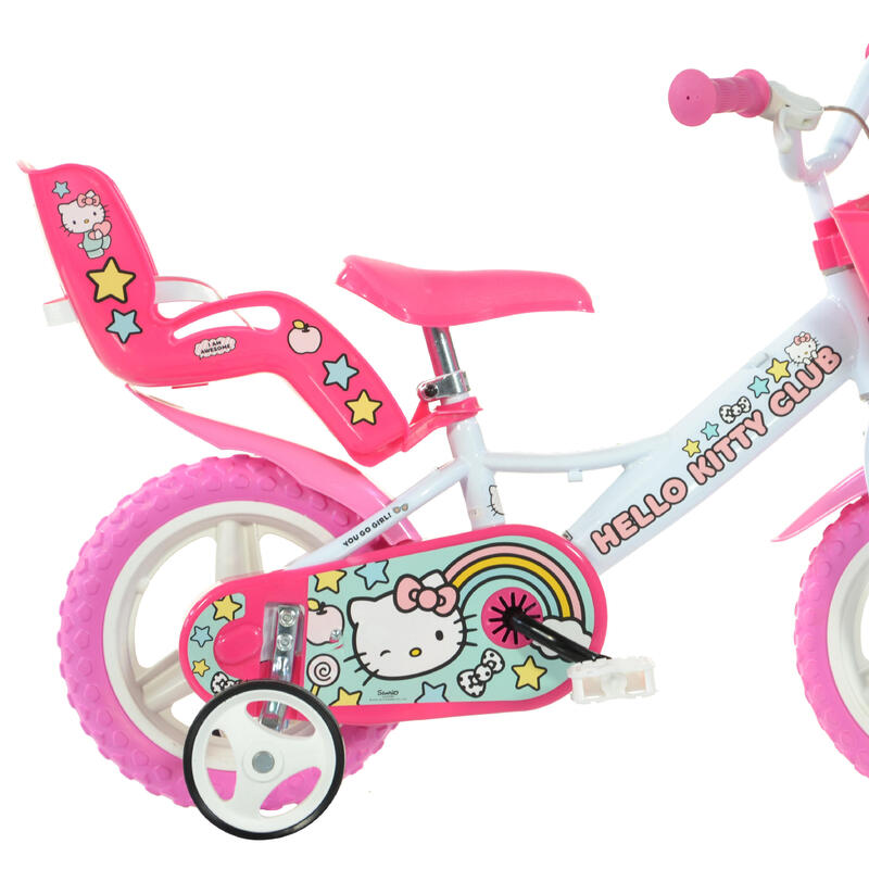 Bicicleta niña 12 pulgadas Hello Kitty blanco 3-5 años