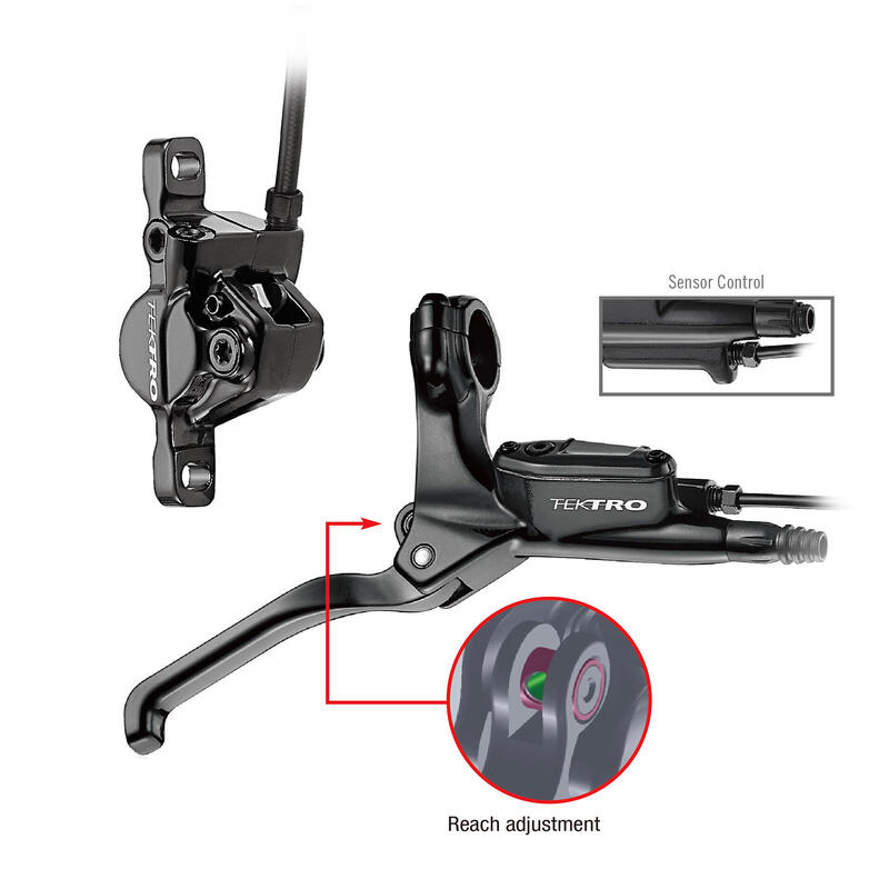 Hydraulische schijfremset HD-E350 E-biker rechts incl. 180 cm leiding