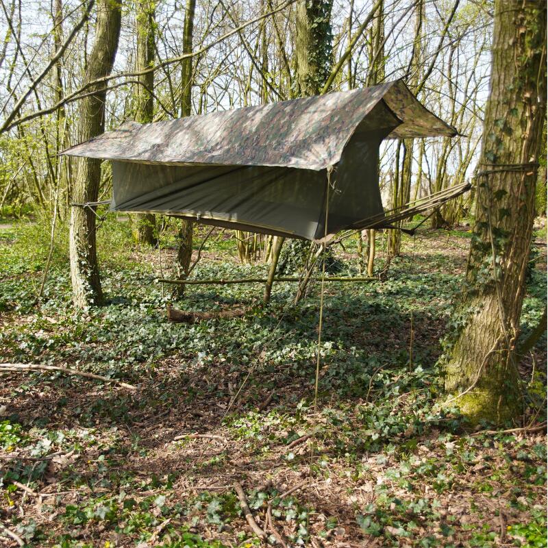 Hangmat Jungle incl. muskietennet en dakje - Frans Camouflage