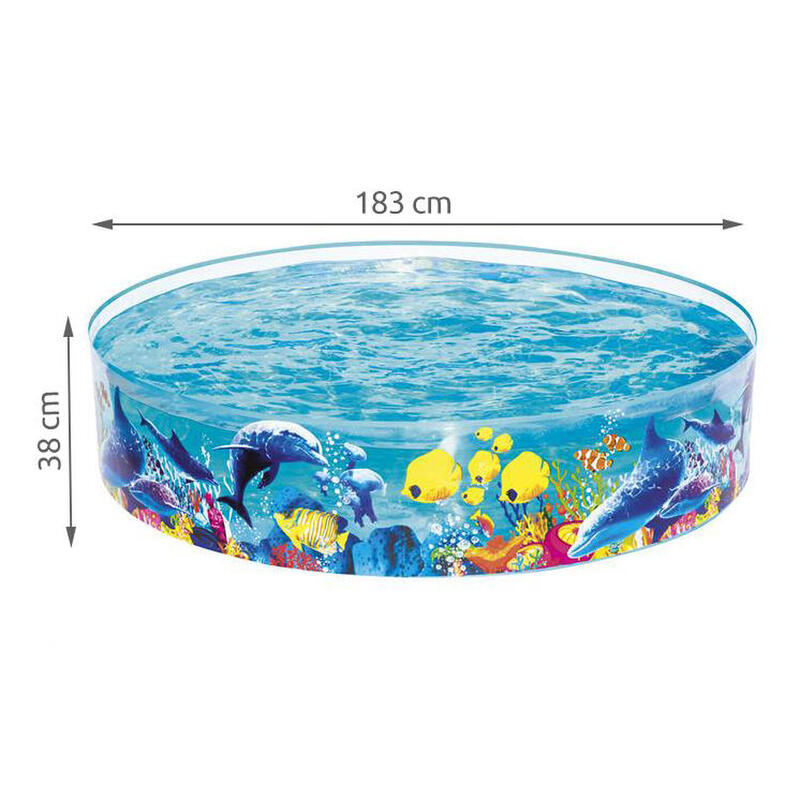 Piscina Hinchable Autoportante Infantil Bestway Fill N' Fun 183x38 cm Diseño Mun