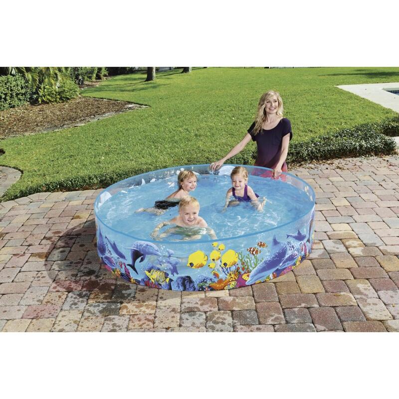 Piscina pentru copii, imprimeu pesti, 183x38 cm Bestway 55030