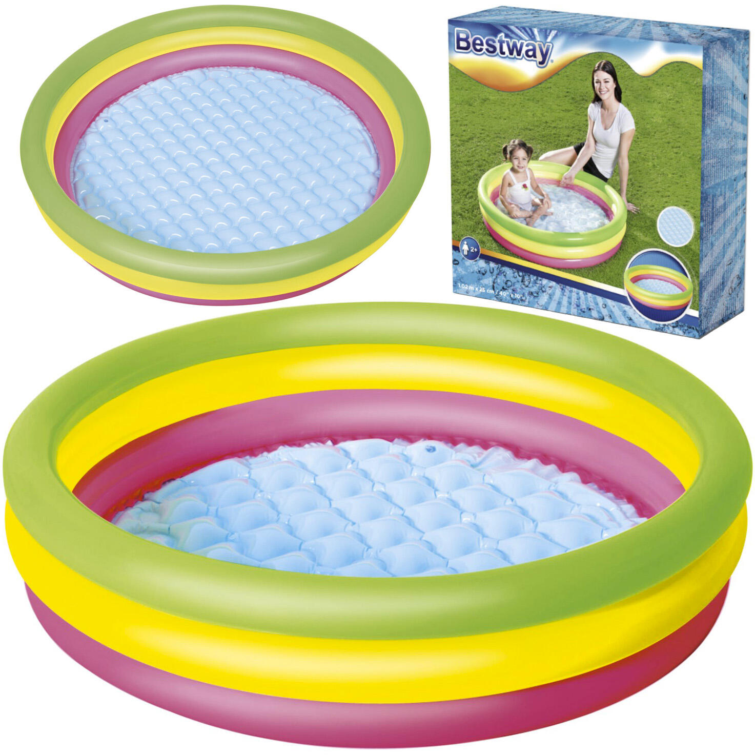 Bestway - Bestway Summer Set Paddling Pool, Kids Swimming Pool, Garden Family Pool - Piscine - Multicolore - Taille Unique - Decathlon
