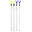 Suporte vara pesca 'rodhold' | telescópico | 135 cm | 2x Amarelo/2x Azul