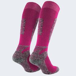 Chaussettes de ski RYWAN Summit Noir / Rose Fluo Femme