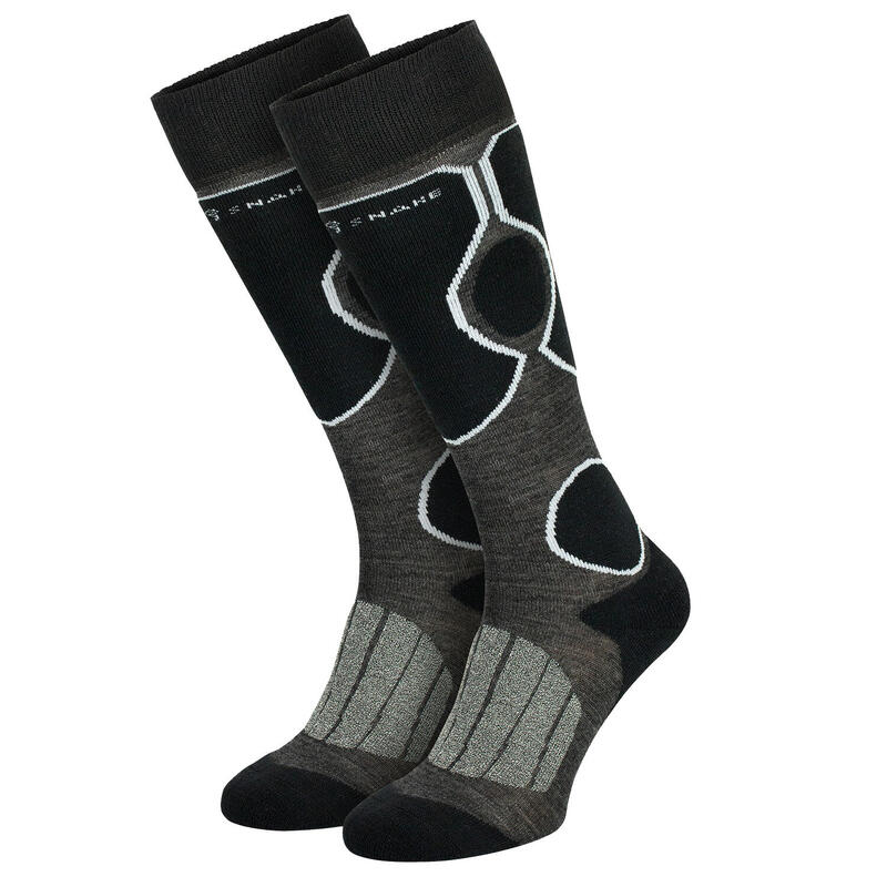 Calcetines de esquí funcionales y acolchaods | Unisex | Negro/Antracita