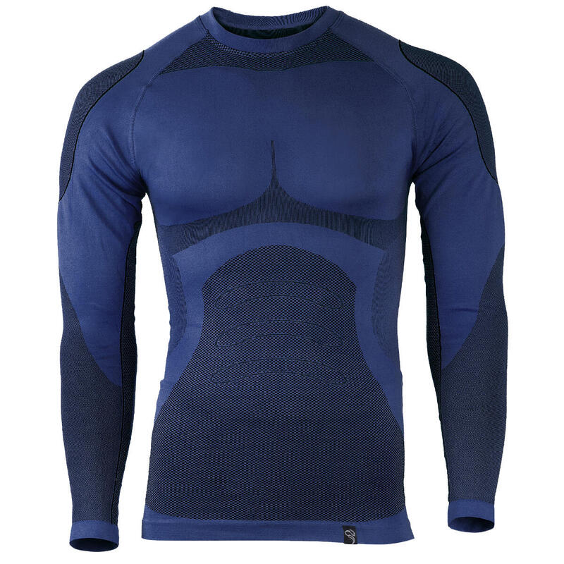 Funktionsunterhemd Herren | Thermounterhemd 'Python' | Seamless | Dunkelblau