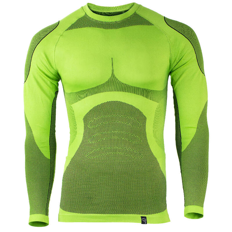 T-shirt fonctionnel | Sous-vêtements thermiques | Hommes | Seamless | Lime