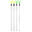 Hengelhouder 'rodhold' | telescopische hengelsteun | 135 cm | 2x Geel/2x Groen