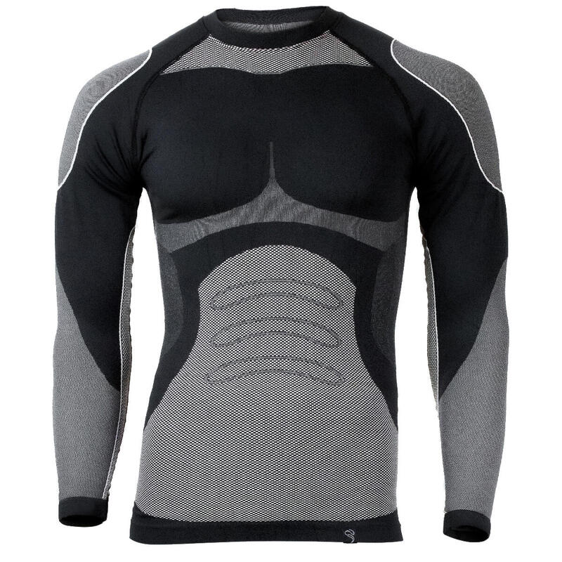 Funktionsunterhemd Herren | Thermounterhemd 'Python' | Seamless | Schwarz