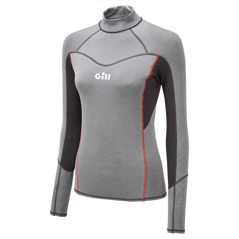 Women’s Lightweight 4-Way Stretch Eco Pro rash Vest – Grey Melange