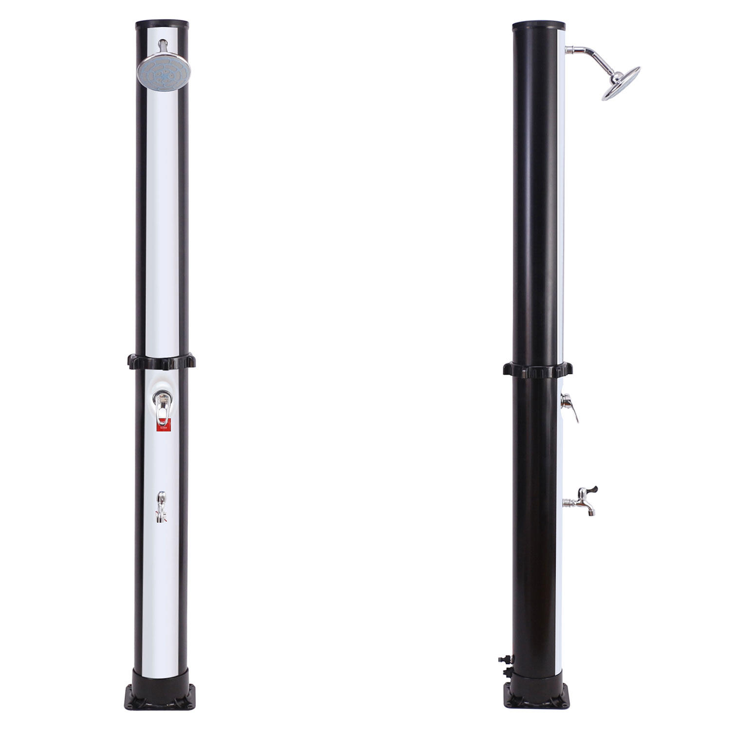 Douche solaire FIDGI noire et argent 35L 5/7