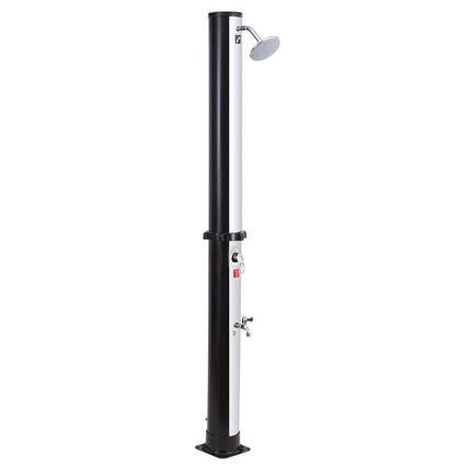 Douche solaire FIDGI noire et argent 35L