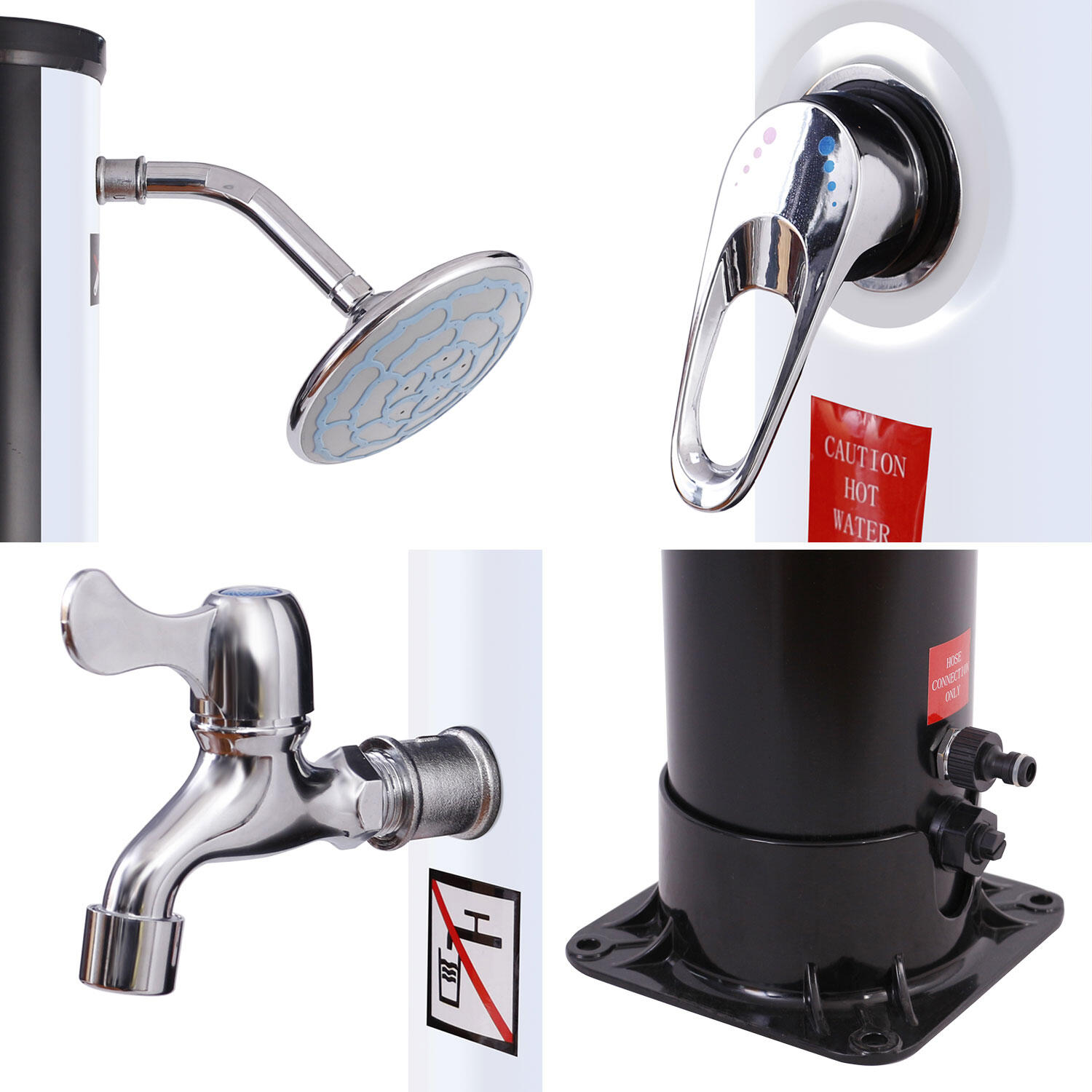 Douche solaire FIDGI noire et argent 35L 3/7