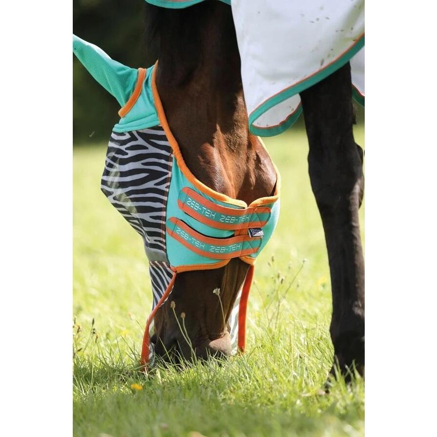 ZebTek Horse Fly Mask (Black/White) 3/3