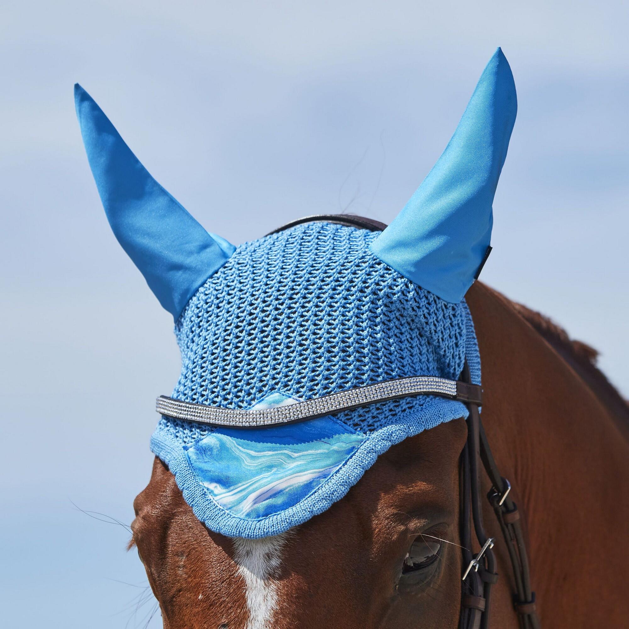 Prime Marble Horse Ear Bonnet (Blue)