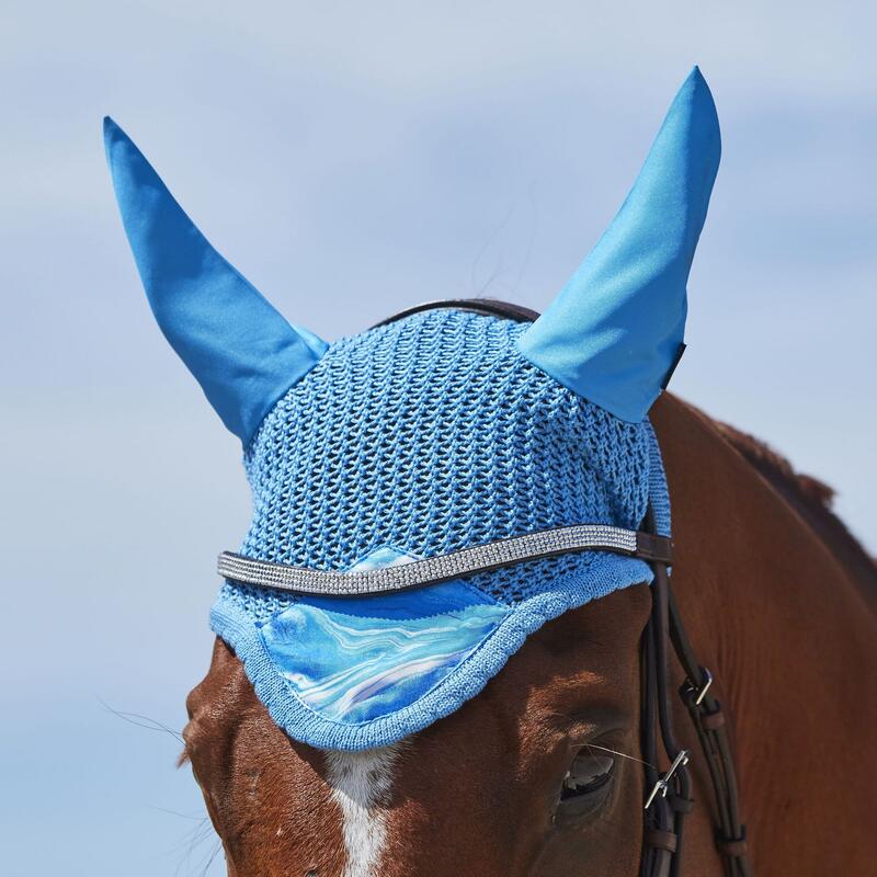 Prime Marmor Pferdeohrhaube Unisex Blau