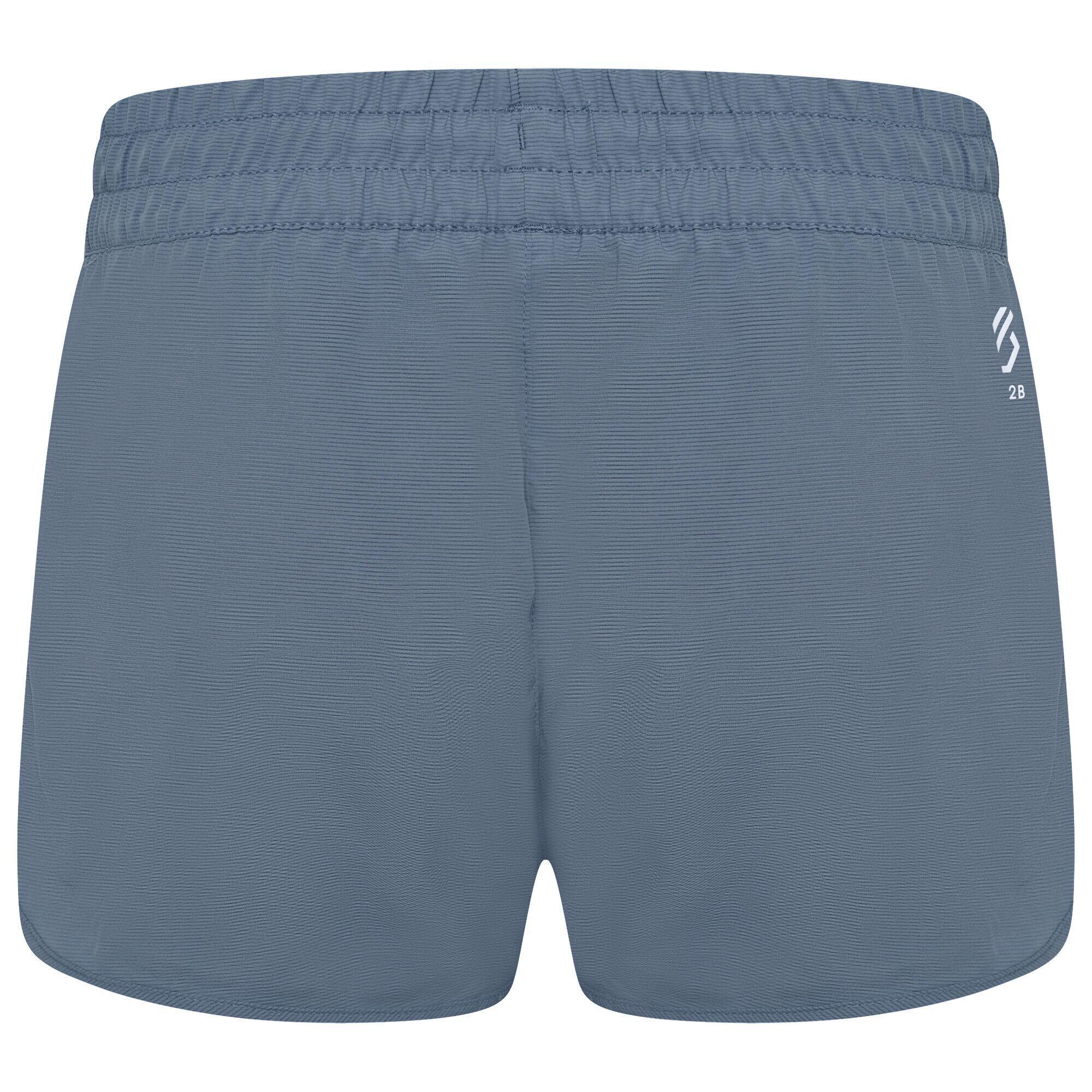 Womens/Ladies Sprint Up 2 in 1 Shorts (Bluestone/Orion Grey) 2/5