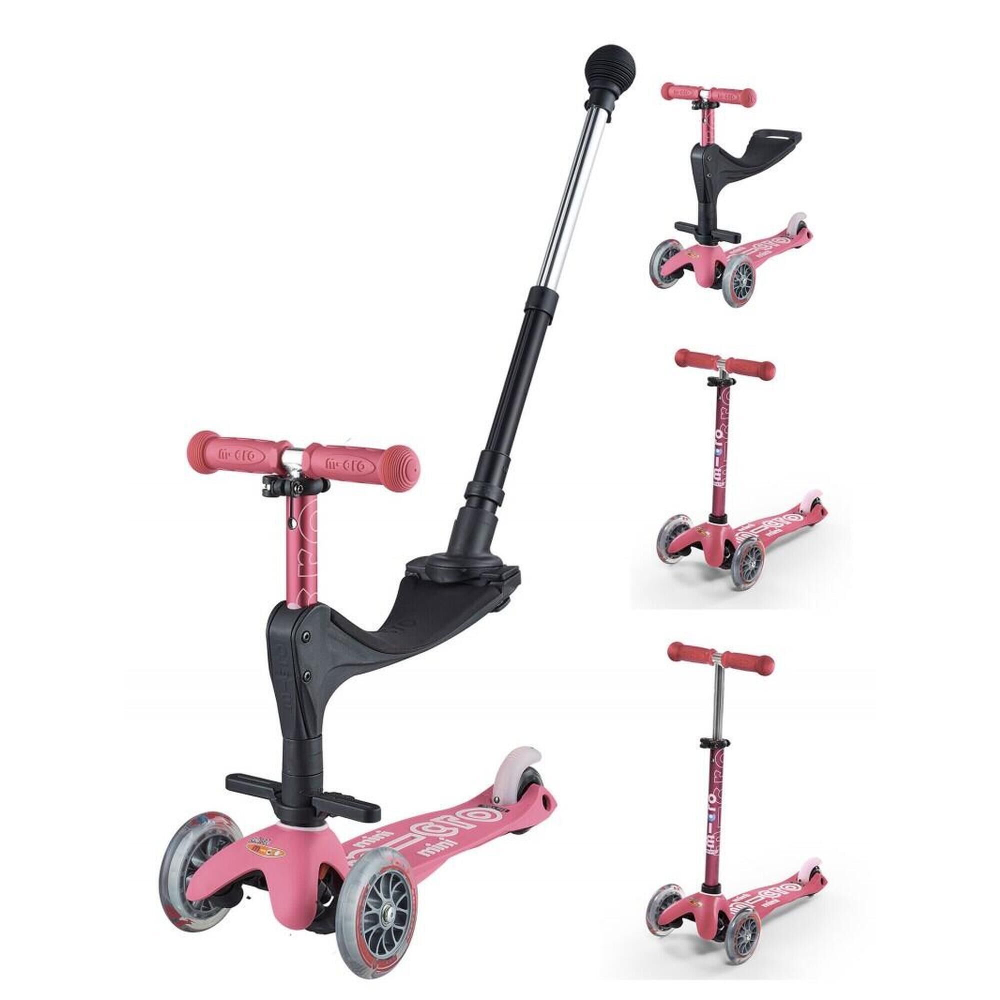 MICRO Mini Micro 3in1 Push Along Scooter: Pink