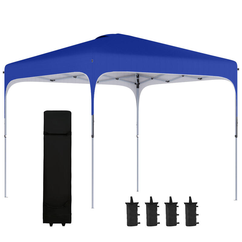 Tenda Dobrável 253x253x268 cm Azul Outsunny