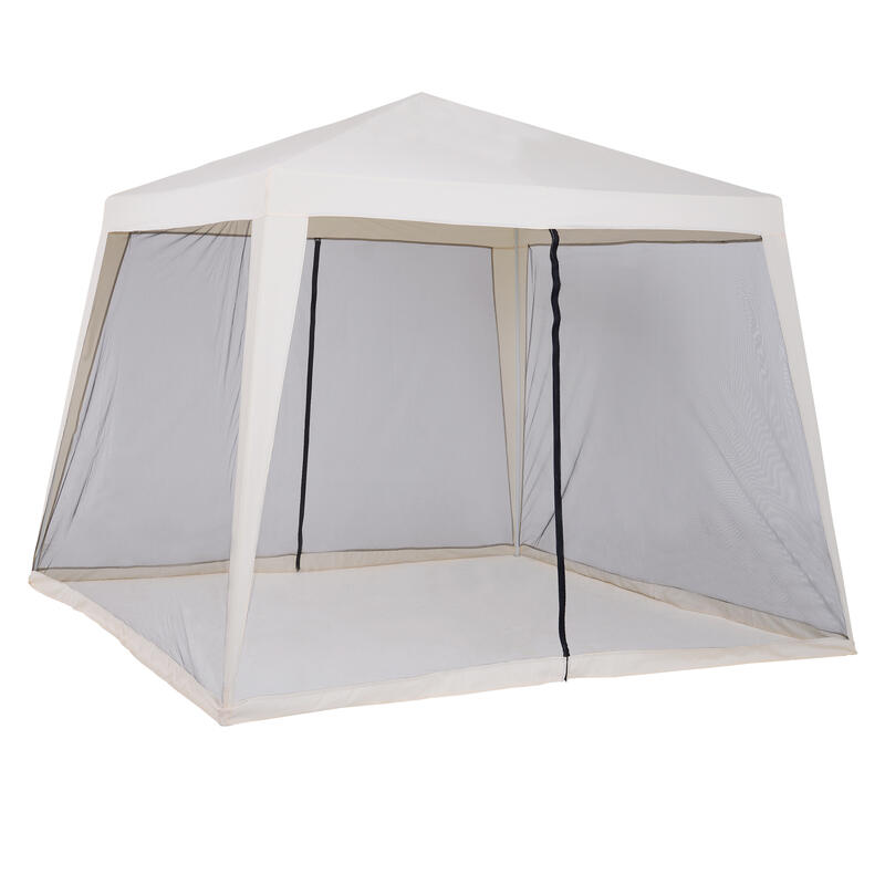 Carpa eventos deportivos Outsunny 3x3x2,45 m beige