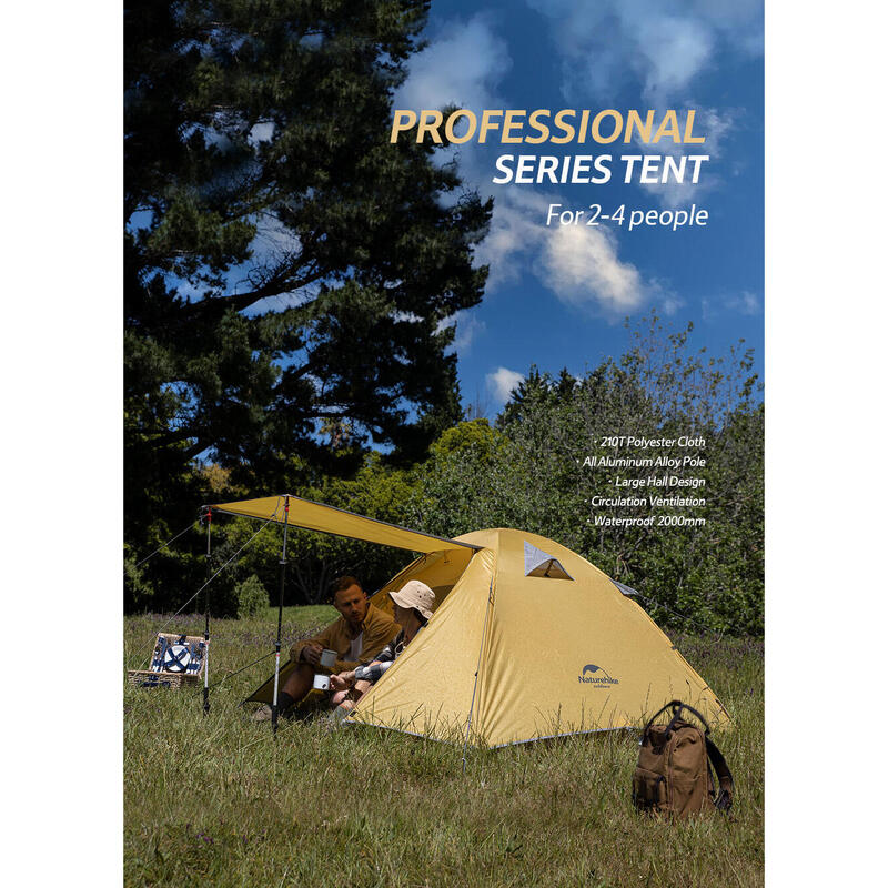 P-Series 210T Fabric Aluminum Pole Tent (2 Persons) - Blue