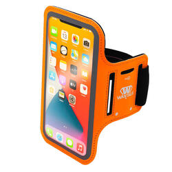 Neopreen hardlooparmband - Maat M - 5.8" Telefoon - Oranje