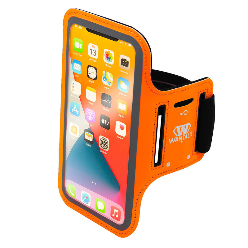 Brassard de running Néoprène - Taille M - Téléphone 5,8 pouces - Orange