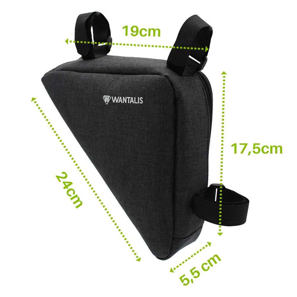 TRICASE Sacoche triangulaire vélo 2,5L 4/5