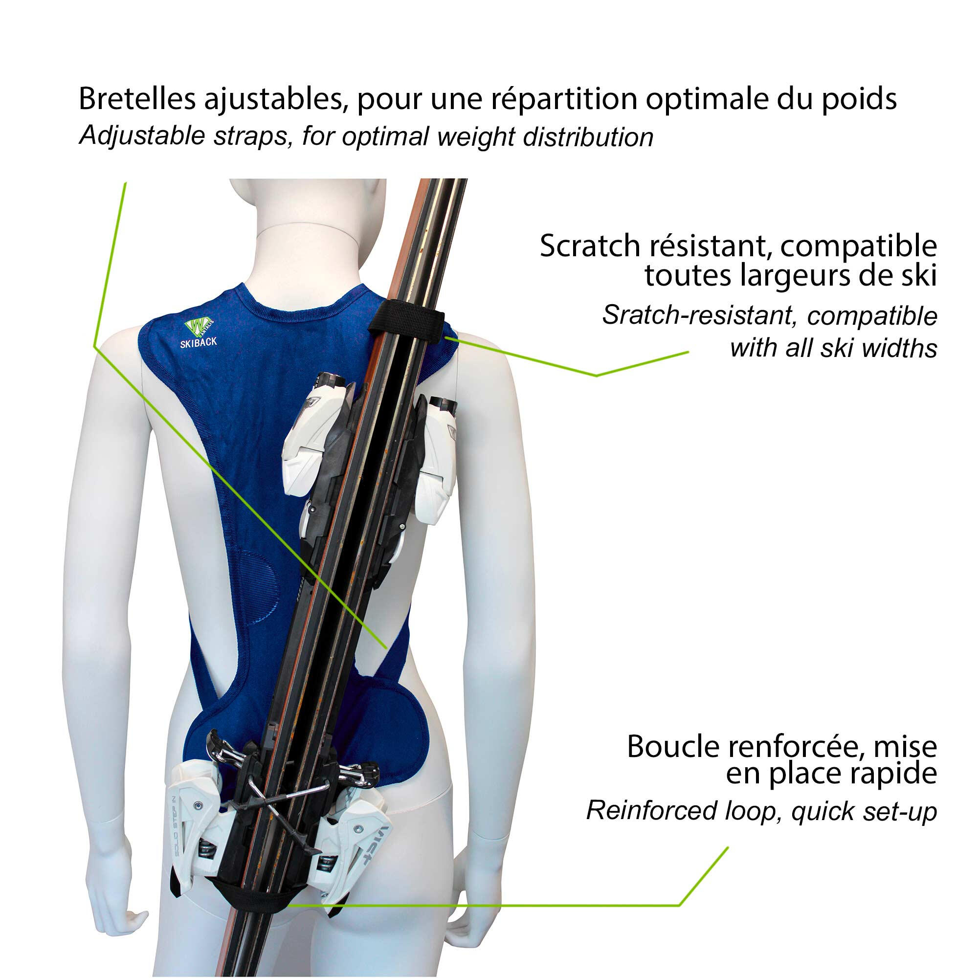 Decathlon porte hotsell ski dorsal