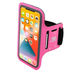 Neopreen hardlooparmband - Maat L - 6,5 inch telefoon - Roze