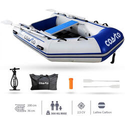 Opblaasbare boot met peddels en accessoires - personen - - 200x131 | COASTO | Decathlon.nl