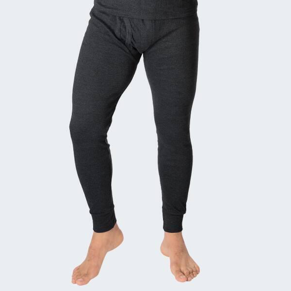 2 pantalons thermiques | Sous-vêtements | Hommes | Polaire | Anthracite/Gris