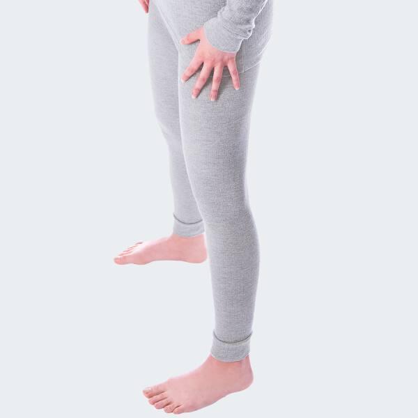 2 pantaloni termici | Donna | Pile interno | Crema/Grigio