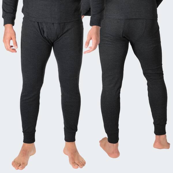 Set de 2 pantaloni termici bărbați | pantaloni funcționali | Antracit