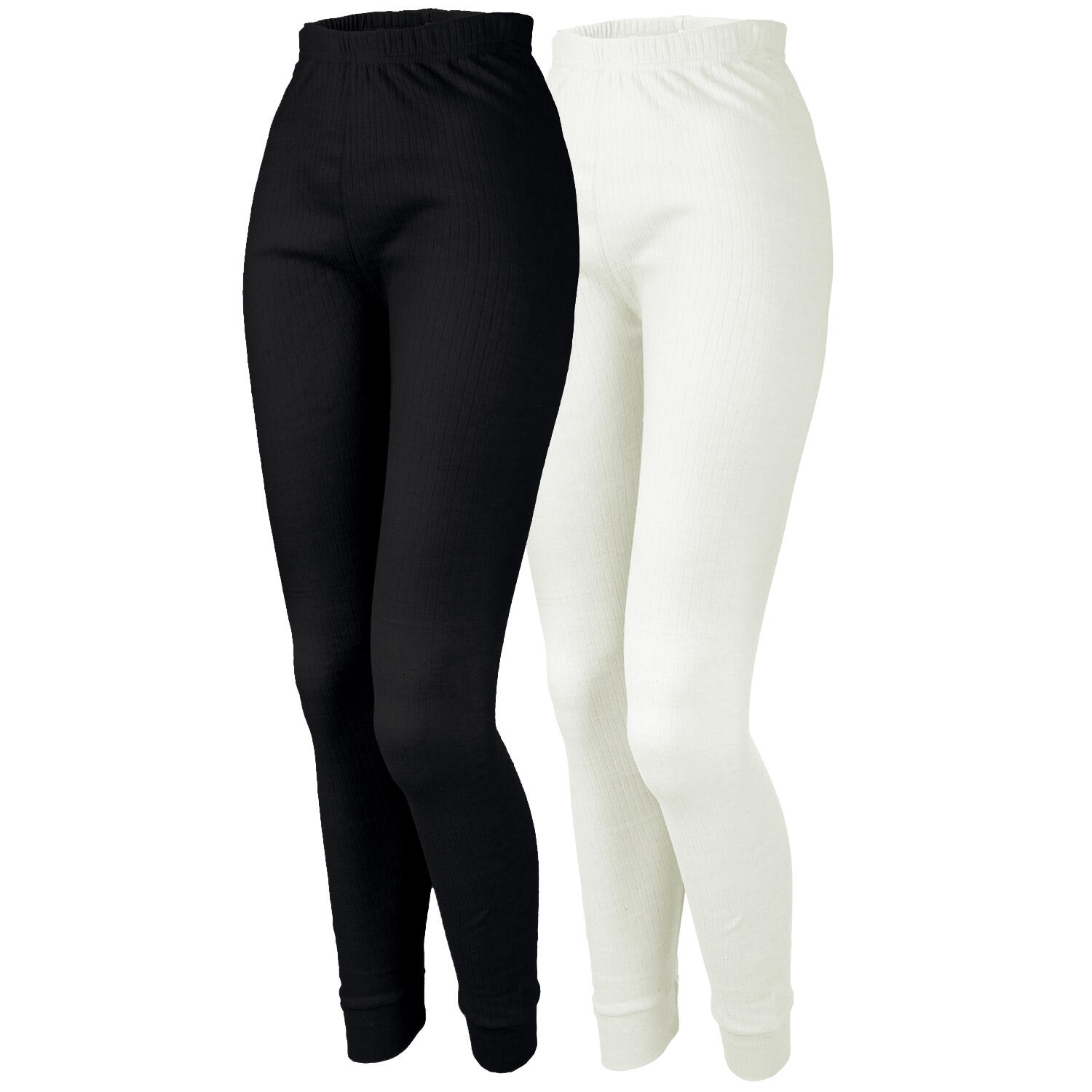 2 pantaloni termici | Intimo | Donna | Pile | Crema/Nero