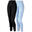 Set de 2 pantaloni termici femei | pantaloni sport | Albastru clar/negru