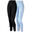 2 pantaloni termici | Donna | Pile interno | Celeste/Nero