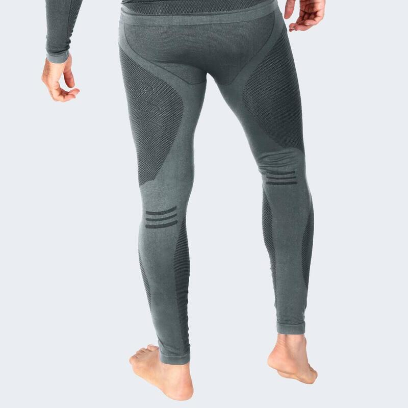 Pantalon fonctionnel | Sous-vêtements thermiques | Hommes | Seamless | Gris